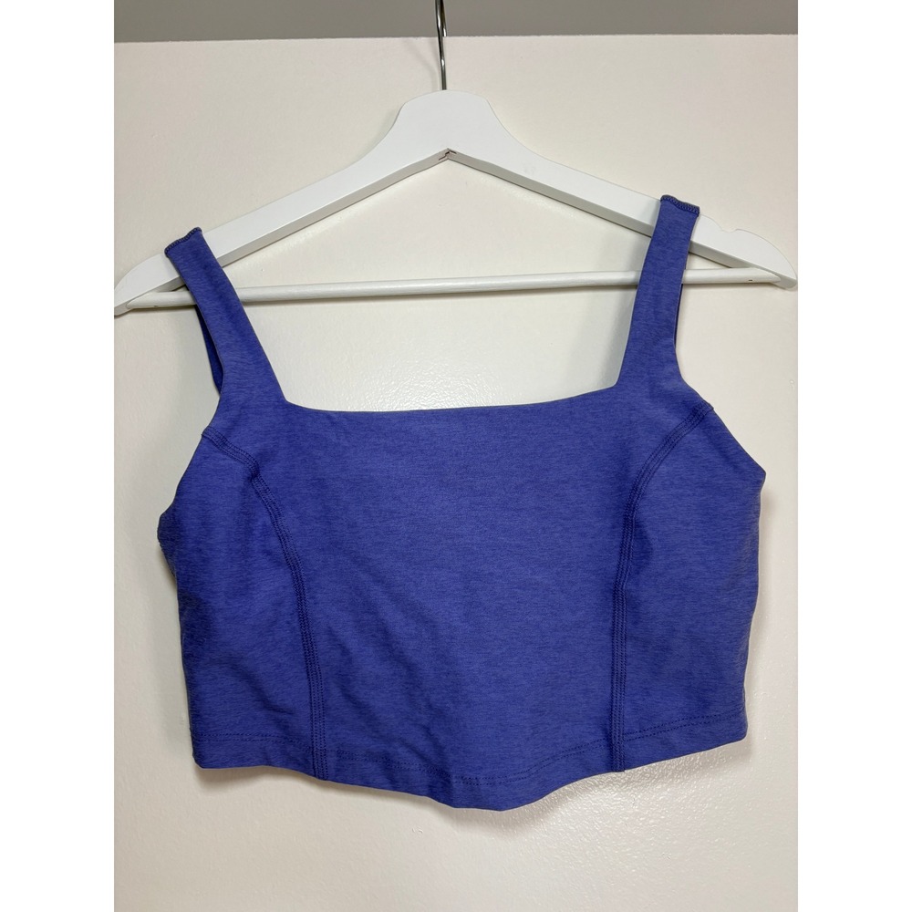NEW Beyond Yoga Square Neck Slim Cropped Small Purple Square Neck Activewear